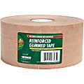 Duck Brand Brand 375' Reinforced Gummed Tape Roll - 125 yd Length x 2.75" Width - Kraft - Kraft Paper Backing - 8 / Carton - Brown