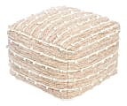 Anji Mountain Penelope Pouf Ottoman, Brown/Ivory 1 thumbnail image