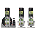 VTech® 3-Handset DECT 6.0 Expandable Cordless Phone With Digital Answering System, Black/Silver, 80-9411-00 1 thumbnail image