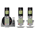 VTech® 3-Handset DECT 6.0 Expandable Cordless Phone With Digital Answering System, Black/Silver, 80-9411-00