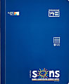 SONS System Quad Grid Notebooks, 9-3/4" x 7-1/2", 1 Subject, Quadrille Rule, 9mm, 200 Sheets, Blue 1 thumbnail image