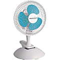 Brentwood Kool Zone F-621W 6" Convertible Clip Desk Fan - 152.4 mm Diameter - 2 Speed - Pivoting Head, Carrying Handle, Quiet, Clip-on, Oscillating, Adjustable Tilt Head, Safety Grill - White