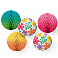 Amscan Summer Hibiscus Honeycomb Hanging Bouquets, 12" x 12", Multicolor, 5 Bouquets Per Pack, Set Of 2 Packs 1 thumbnail image