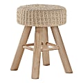 Monarch Specialties Shelly Ottoman, Beige/Natural