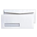 Quality Park® #10 Ridge™ Window Business Envelopes, Bottom Left Window, Gummed Seal, White, Box Of 500