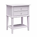 Ameriwood Home Franklin Accent Table With 2 Drawers, 28"H x 22"W x 15-9/16"D, Lavender
