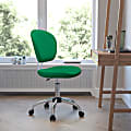 Flash Furniture Mesh Mid-Back Swivel Task Chair, Bright Green/Silver