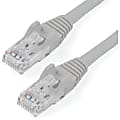 StarTech.com 30ft Gray Cat6 Patch Cable with Snagless RJ45 Connectors - Long Ethernet Cable - 30ft Cat 6 UTP Cable - First End: 1 x RJ-45 Male Network - Second End: 1 x RJ-45 Male Network - Patch Cable - Gold Plated Connector - Gray