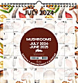 2025 Willow Creek Press Spiral Art Monthly Wall Calendar, 12" x 12", Mushrooms, January To December, 47491