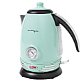 Nostalgia Electrics Retro 1.7 L Stainless Steel Electric Water Kettle, Aqua