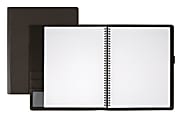 Office Depot® Brand Premium Folio Notebook, 8 1/2" x 11", 1 Subject, Narrow Ruled, 120 Pages (60 Sheets), Black
