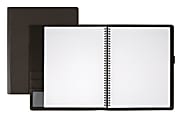 Office Depot® Brand Premium Folio Notebook, 8 1/2" x 11", 1 Subject, Narrow Ruled, 120 Pages (60 Sheets), Black 1 thumbnail image