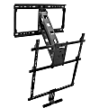 Mount-It! MI-384 Height-Adjustable Fireplace TV Mount For Screens 42 - 65", 70"H x 40"W x 13"D, Black