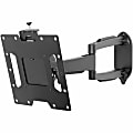 Peerless Articulating LCD Wall Arm - Anodized Aluminum, Steel - 80 lb - Black