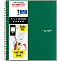 Five Star College Ruled 3 - subject Notebook - Letter - 150 Sheets - Wire Bound - College Ruled - Letter - 8 1/2" x 11" - GreenKraft Cover - 1 Each 1 thumbnail image