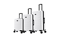 InUSA Trend ABS Rolling Luggage Set, White, Set Of 3 Pieces 1 thumbnail image