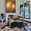Linon Dallas Cowhide Area Rug, 6' x 6', Dark Brindle 1 thumbnail image