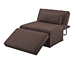 Lifestyle Solutions Relax A Lounger Moreland Otto-Kube Convertible Chaise, Dark Brown