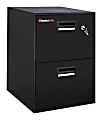 Fire Safe® Fire-Resistant Letter-/Legal-Size Vertical File Cabinet, 2-Drawer, 27 13/16"H x 18 5/16"W x 21"D, Black 1 thumbnail image