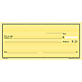 Personal Wallet Checks, 6" x 2 3/4", Singles, Yellow Safety, Box Of 120 1 thumbnail image