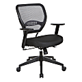 Office Star™ Space Seating 55 Series Ergonomic Air Grid Mesh Mid-Back Office Chair, Black