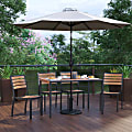 Flash Furniture Lark 7-Piece All-Weather Patio Set, 29-1/2”H x 30”W x 48”D, Gray