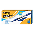 BIC® Z4 Plus Rollerball Pens, Bold Point, 0.7 mm, Gray Barrel, Blue Ink, Pack Of 12 Pens