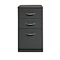 Hirsh® 23"D Vertical 3-Drawer Mobile Pedestal File Cabinet, Charcoal