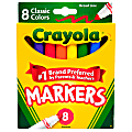 Crayola® Broad Line Markers, Assorted Classic Colors, Pack Of 8 1 thumbnail image