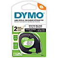 Dymo LetraTag Electronic Labelmaker Tape - 1/2" Width - Direct Thermal - White - Paper - 6 / Box - Easy Peel