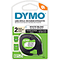 Dymo LetraTag Electronic Labelmaker Tape - 1/2" Width - Direct Thermal - White - Paper - 6 / Box - Easy Peel 1 thumbnail image