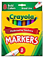Crayola® Broad Line Markers, Assorted Bold Colors, Box Of 8