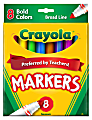 Crayola® Broad Line Markers, Assorted Bold Colors, Box Of 8 1 thumbnail image