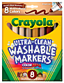 Crayola® Multicultural Washable Markers, Assorted Colors, Box Of 8