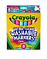 Crayola® Washable Markers, Broad Line, Assorted Tropical Colors, Box Of 8