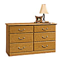 Sauder® Orchard Hills 6-Drawer Dresser, 30 1/8"H x 50 7/8"W x 16 3/4"D, Carolina Oak