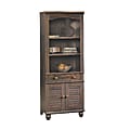 Sauder® Harbor View 73"H 5-Shelf Bookcase With Doors And Drawer, Antique Paint
