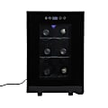 Hamilton Beach® 6-Bottle Wine/Beverage Cooler, 19”H x 16”W x 11”D, Black 1 thumbnail image