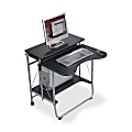 Balt Fold-N-Go Computer Workstation, 29 1/2"H x 27 1/2"W x 29 1/2"D, Black/Silver 1 thumbnail image