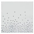 Silver Napkins - 50-Pack Disposable Napkins With Silver Foil Polka Dot Confetti, 3-Ply, Wedding Party Supplies, Luncheon Size Folded 6.5 X 6.5 Inches