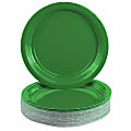 JAM PAPER Round Paper Party Plates, Small, 7 Inch, Green, 50/pack 1 thumbnail image