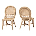 bali & pari Jelita Rattan Dining Accent Chairs, Natural Brown, Set Of 2 Chairs 1 thumbnail image
