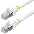 StarTech.com 5ft CAT6a Ethernet Cable, White Low Smoke Zero Halogen (LSZH) 10 GbE 100W PoE S/FTP Snagless R - NLWH5FCAT6APATCH 1 thumbnail image