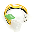 StarTech.com Power extension cable - EPS 8 pin +12V (M) - EPS 8 pin +12V (F) - 20 cm - Extend the reach of your EPS power supply cable by 8in 1 thumbnail image