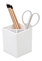 Realspace® White Plastic 3-Compartment Pencil Cup 1 thumbnail image