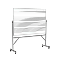 Ghent Reversible Two-Sided Magnetic Dry-Erase Whiteboard, Porcelain, 78-1/4” x 77”, White, Satin Metal Frame 1 thumbnail image