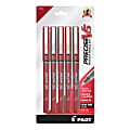 Pilot® Precise™ V5 Liquid Ink Rollerball Pens, Extra Fine Point, 0.5 mm, Red Barrel, Red Ink, Pack Of 5
