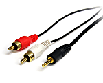 StarTech.com - Stereo Audio cable - RCA (M) - mini-phone stereo 3.5 mm (M) - 1.8 m - Connect your computer or audio player to an RCA audio device - 6ft Stereo Audio cable - 6ft RCA Cable - rca Y adapter -6ft 3.5 to rca cable