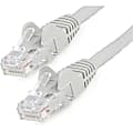 StarTech.com 1ft (30cm) CAT6 Ethernet Cable, LSZH (Low Smoke Zero Halogen) 10 GbE Snagless 100W PoE UTP RJ45 Gray Network Patch Cord, ETL - 1ft/30cm Gray LSZH CAT6 Ethernet Cable - 10GbE Multi Gigabit 1/2.5/5Gbps/10Gbps to 55m