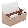 Realspace® Tan Fabric 4-Compartment Desk Valet